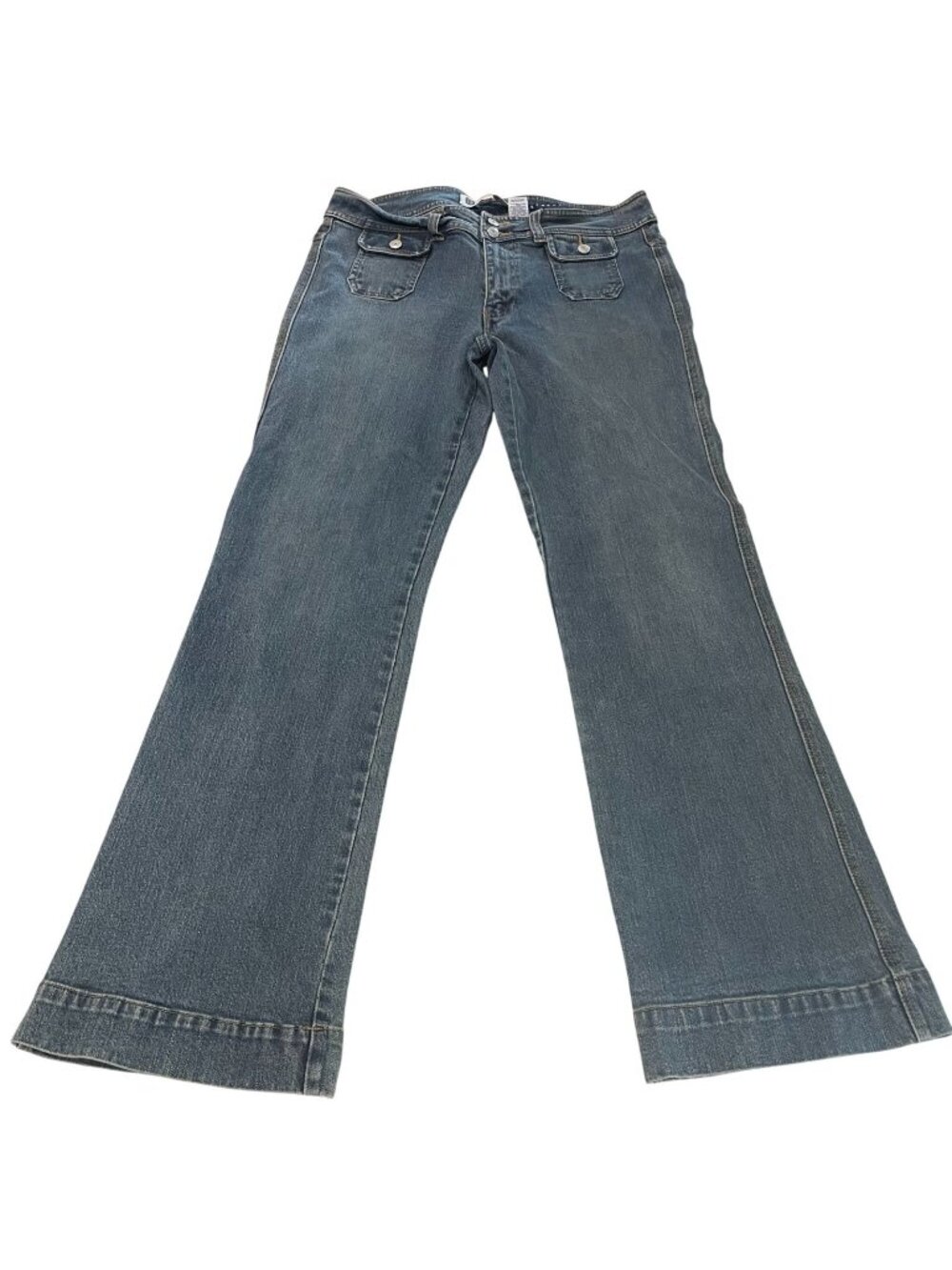 Vintage Y2K Gap Stretch Jeans 10 Blue Mid Rise Bootcut Flare Minimalist Indie
